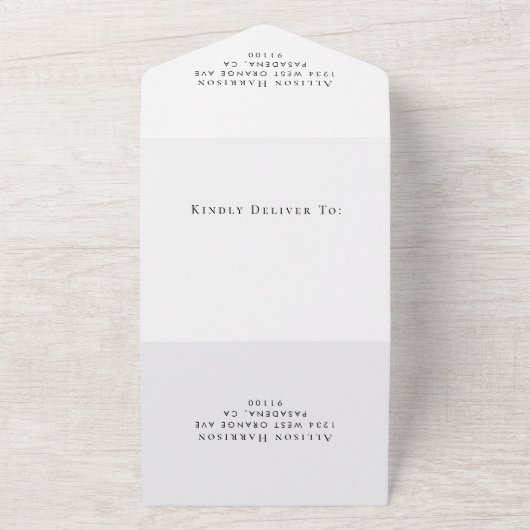 50歳エレガントの誕生日パーティー オールインワン招待状 (外側)