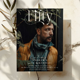 50歳エレガントの誕生日パーティー 招待状