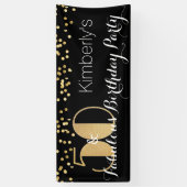 50歳エレガントの誕生日パーティー 横断幕 (縦)