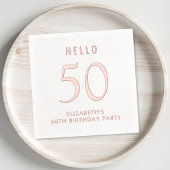 50歳エレガントの誕生日パーティー 箔ナプキン