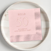 50歳エレガントの誕生日パーティー 箔ナプキン