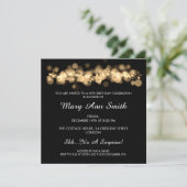 50歳エレガント誕生パーティ金ゴールド《写真》ぼけ味灯 招待状 (スタンド正面)