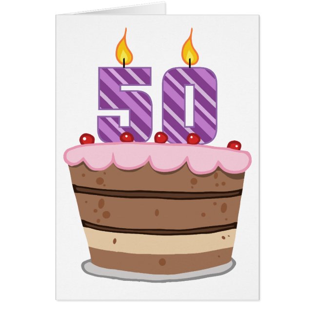 50歳オンお誕生日ケーキ (正面)