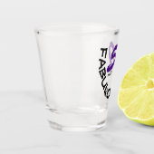 50歳ガーリー誕生日パーティーパープルグリッター ショットグラス (左)