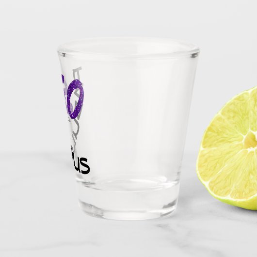 50歳ガーリー誕生日パーティーパープルグリッター ショットグラス (右)