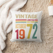 50歳ギフトヴィンテージ1972年10月 クッション (ブランケット)