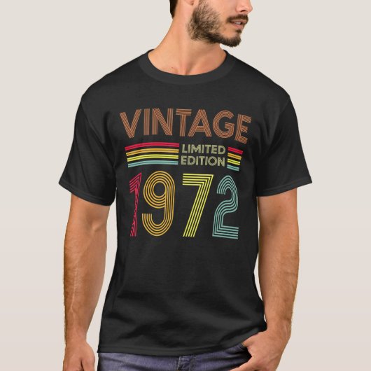 50歳ギフトヴィンテージ1972限定版50T Tシャツ (正面)