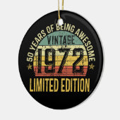50歳ギフトヴィンテージ1972限定版 セラミックオーナメント (左)
