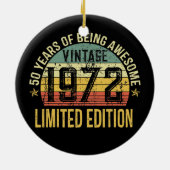 50歳ギフトヴィンテージ1972限定版 セラミックオーナメント (裏面)