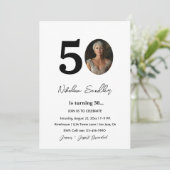 50歳クラシックの誕生日パーティーの招待状 招待状 (スタンド正面)