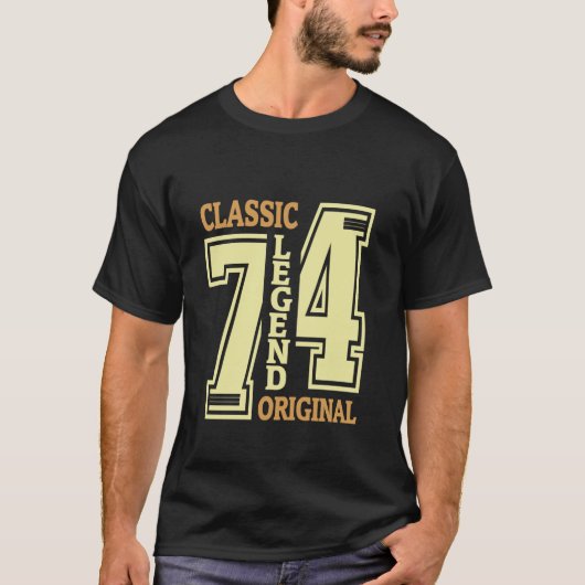 50歳クラシック1974レジェンドオリジナル50th Bir Tシャツ (正面)