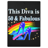 50歳スタイリッシュのシュークイーン クリップボード (裏面)