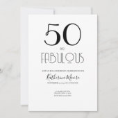 50歳バツグンの50歳の誕生日パーティー 招待状 (正面)
