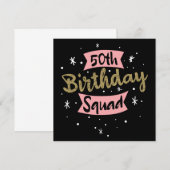 50歳バースデーチーム 招待状 (正面/裏面)