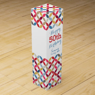 50歳パターン（の模様が）あるの誕生日ワインボックス ワインギフトボックス