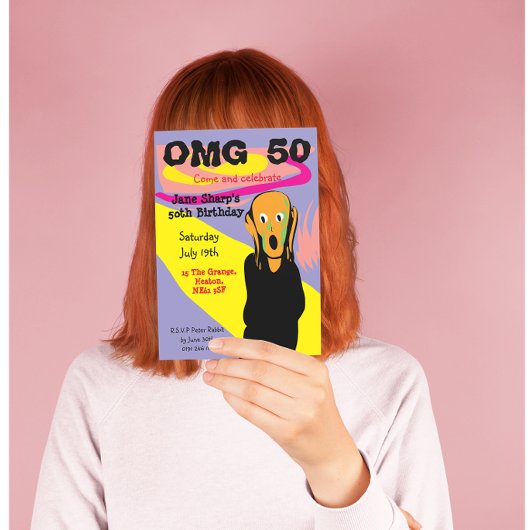 50歳パーソナライズされたの誕生日パーティーカスタム 招待状