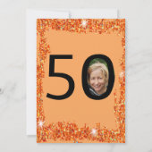 50歳パーソナライズされたの誕生日パーティー招待グラマー 招待状 (裏面)