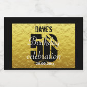 50歳パーソナライズされた誕生日パーティーのミニリカーのお願い リキュールボトルラベル (シングルラベル)