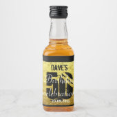 50歳パーソナライズされた誕生日パーティーのミニリカーのお願い リキュールボトルラベル (正面)