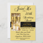 50歳パーソナライズされた誕生日パーティーの招待 招待状 (正面)