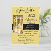 50歳パーソナライズされた誕生日パーティーの招待 招待状 (スタンド正面)