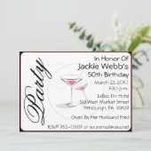 50歳パーソナライズされた誕生日パーティーの招待 招待状 (スタンド正面)