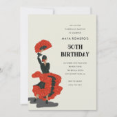 50歳フラメンコダンサーの誕生日パーティー 招待状 (正面)