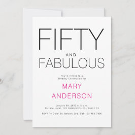 50歳ミニマルの誕生日パーティー 招待状