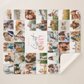 50歳モダンの誕生日の写数々の真スクリプト シェルパブランケット (正面(横))