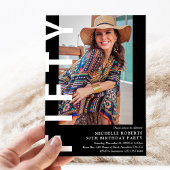 50歳モダンの誕生日パーティーの招待状 招待状