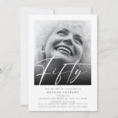 50歳モダンの誕生日パーティーの招待 招待状 (正面)