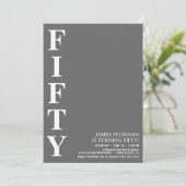 50歳モダンの誕生日パーティー 招待状 (スタンド正面)