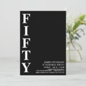 50歳モダンの誕生日パーティー 招待状 (スタンド正面)