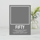 50歳モダンの誕生日パーティー 招待状 (スタンド正面)