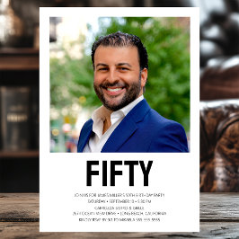 50歳モダンの誕生日パーティー 招待状
