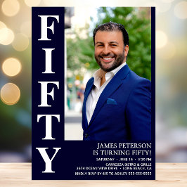 50歳モダンの誕生日パーティー 招待状