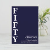 50歳モダンの誕生日パーティー 招待状 (スタンド正面)