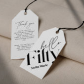 50歳モダンミニマルエレガントの誕生日 ギフトタグ