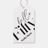 50歳モダンミニマルエレガントの誕生日 ギフトタグ (正面)