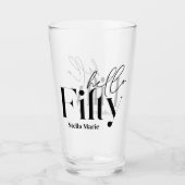 50歳モダンミニマルエレガントの誕生日 タンブラーグラス (正面)