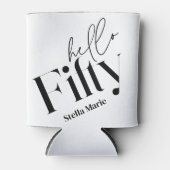 50歳モダンミニマルエレガントの誕生日 缶クーラー (正面)