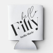 50歳モダンミニマルエレガントの誕生日 缶クーラー (裏面)