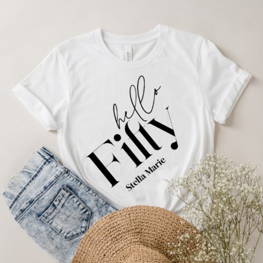 50歳モダンミニマルエレガントの誕生日 Tシャツ