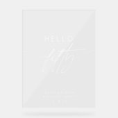 50歳モダン誕生日パーティーへようこそ アクリルサイン (正面)