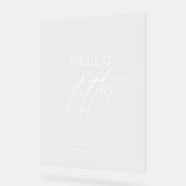 50歳モダン誕生日パーティーへようこそ アクリルサイン (傾斜)