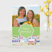 50歳ユニークの誕生日プレゼント カード (黄色い花)