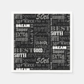 50歳ユニークの誕生日プレゼント スタンダードカクテルナプキン (正面)