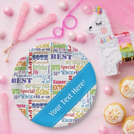 50歳ユニークの誕生日プレゼント ペーパープレート (パーティー)