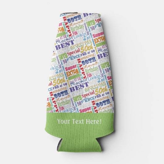 50歳ユニークの誕生日プレゼント ボトルクーラー (正面)