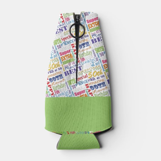 50歳ユニークの誕生日プレゼント ボトルクーラー (裏面)